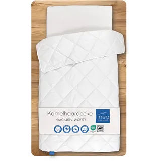 linea by böhmerwald - exclusive - Kamelhaardecke warm, 155x220, 100% Kamelhaar, Allergiker geeignet, selbstreinigend, nicht in der Maschine waschbar, in Deutschland produziert