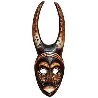 Wogeka Schöne 50 cm Holz Maske Kopf Geist Ghost Afrika Mystik Handarbeit Bali Maske63