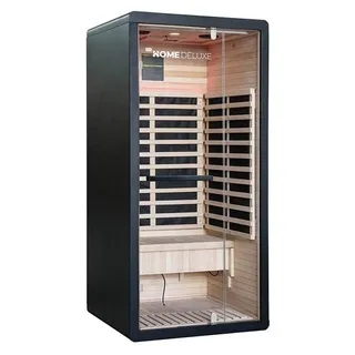 HOME DELUXE Infrarotkabine NERO S – Schwarz, Hemlock (90 x 90 x 190 cm) | s Design & leichte Montage - Schwarz