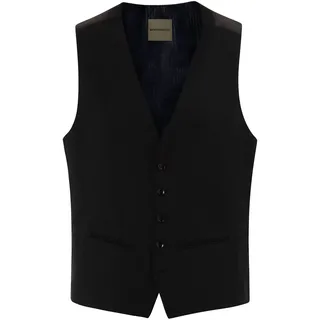 Anzugweste BENVENUTO. "ENZO", Herren, Gr. 60, schwarz, Obermaterial: 100% Wolle WO. Futter: 100% Viskose CV., modern fit, V-Ausschnitt, Westen Anzugweste, mit Doppelpaspeltaschen