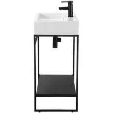 Bild von Waschtisch »Loft«, Badmöbel, schwarz, mit Keramikwaschbecken, Breite 60cm, schwarz,
