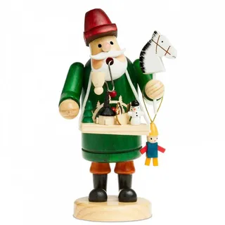 SIKORA RM-A Räuchermännchen aus Holz 3 Größen Verschiedene Motive, Farbe/Modell:A12 grün - Souvenirhändler, Höhe in cm:Höhe ca. 15 cm