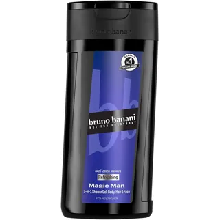 Bruno Banani Magic Man 3-in-1 Shower Gel für Männer mit holzigem Fougère-Duft, 250ml