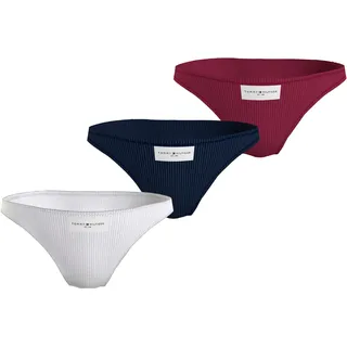 Tommy Hilfiger Underwear Bikinislip »3P BIKINI«, (Packung, 2 St., 3er), in feiner Rippoptik mit Tommy Hilfiger Logo-Badge, bunt