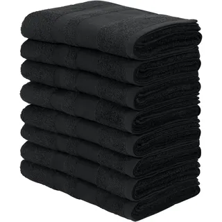MY HOME Vanessa Handtuchset 50 x 100 cm schwarz 8 St.