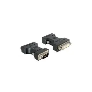 DeLock DVI-I zu VGA Adapter 14,50 cm Schwarz