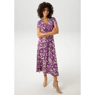 Aniston CASUAL Sommerkleid Lila Blumen 46