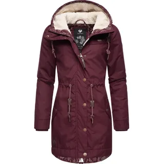 Ragwear Winterjacke »Winterjacke YM-Canny«, mit Kapuze, stylischer Damen Kurzmantel Parka mit Kapuze, rot