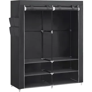 Boxxx Stoffschrank , Grau , Metall, Kunststoff, Textil , 4 Fächer , 127x176x45 cm , Typenauswahl , Schlafzimmer, Kleiderschränke, Stoffschrank