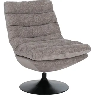 MCW Loungesessel Q29 Drehbar Stoff Chenille 470g/m2 Öko-Tex Stahl Taupe-creme