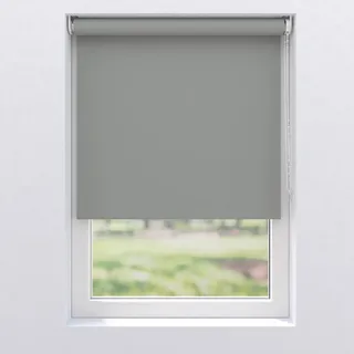 Verdunkelungsrollo , Grau , Textil , 90x190 cm , Länge universell einstellbar, beliebig kürzbar , Heimtextilien, Vorhänge, Rollos, Rollos