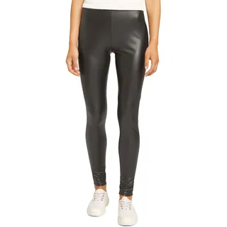 Tom Tailor Denim Leggings in Lederoptik schwarz