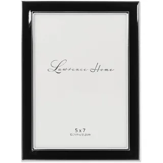 Lawrence 586057 Bilderrahmen, versilbertes Metall, 12,7 x 17,8 cm, Schwarz
