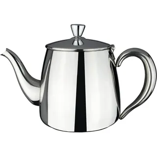 Café Olé PT-024 Cafe Ole Erstklassige Premium Teekanne, 18/10 Edelstahl, 24 Ounces, Tropffreies Ausgießen, hohle Griffen & Klappdeckel, Silber