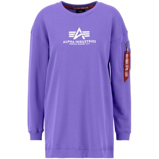 Alpha Industries Damen Basic Long Sweater OS Wmn Sweatshirt, Electric-violett, XS