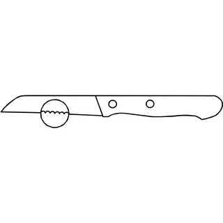 GÜDE Solingen - Gemüsemesser gestanzt, 8 cm, SIGMA, Edelholz