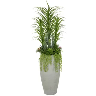 Creativ green Kunstpflanze CREATIV GREEN "Arrangement aus Sukkulenten", grün, H:175cm, Kunststoff, Kunstpflanzen, Kunstpflanze, in opulenter Größe