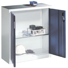 Bild von CP Stahlschrank 8820-000 S10238 lichtgrau, enzianblau 93,0 x 40,0 x 100,0 cm, aufgebaut