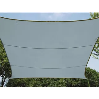 Perel Sonnensegel Lichtgrau Quadratisch 5 x 5 m
