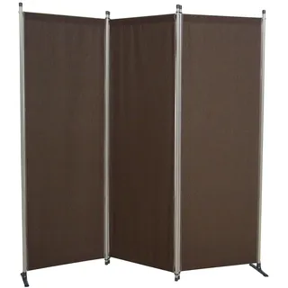 Angerer Freizeitmöbel GmbH Paravent - Raumteiler & Raumtrenner Sichtschutz - Outdoor Paravent für Windschutz & Schatten auf Balkon (3-teilig, Swingtex braun)
