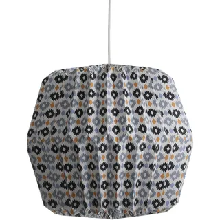 LUSSIOL 250695 Hängeleuchte für Innenbeleuchtung, Papier, Blau, Grau, Gelb
