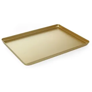 HENDI Auslageplatte, Vitrinenblech, Sandwichplatte, 400x300x(H) 20mm, Aluminium, Gold