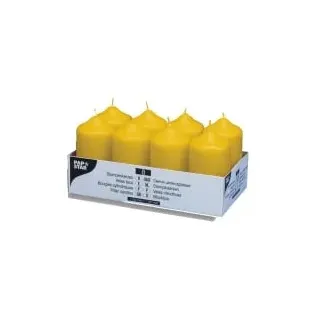 Papstar Stumpenkerzen 10 cm gelb 8 St.