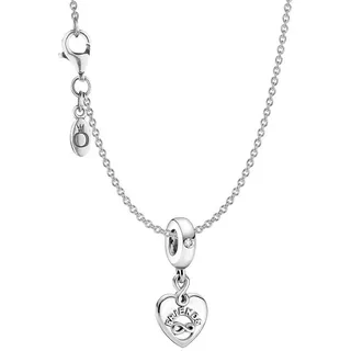 Pandora Damen-Kette 925 Silber Freunde für immer Herz