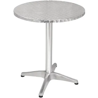 Bolero runder Bistrotisch Edelstahl 1 Bein 60cm