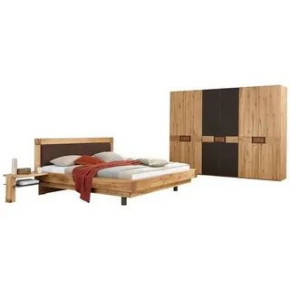 Valnatura Schlafzimmer , Eichefarben, Dunkelgrau , Holz, Glas, Textil , Kerneiche , massiv , 6 Fächer , 180x200 cm , Made in Germany, Dgm , Beimöbel erhältlich, umfangreiches Zubehör erhältlich, in verschiedenen Größen erhältlich,gepolstertes Kopfteil, in verschiedenen Größen erhältlich,Typenauswahl, in verschiedenen Holz-Dekoren erhältlich , Schlafzimmer, Komplette Schlafzimmer und Serien, Schlafzimmerserien