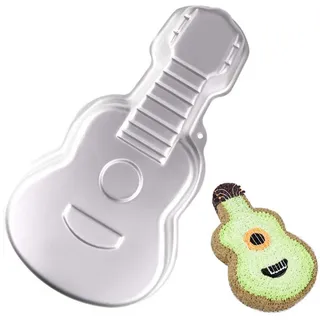 Ulalaza Aluminium Backform 3D Gitarre Form Backform DIY Geburtstag Kuchenform Küche Liefert