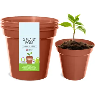 Whitefurze 15 CM / 15.2cm Garten Topf Set, Terrakotta