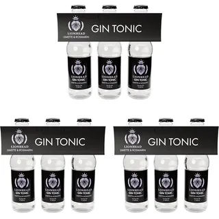 Lionhead Gin Tonic Limette & Rosmarin 3er Set | erfrischendes servierfertiges Mixgetränk aus Dry Gin & Tonic mit Limette & Rosmarin | Jetzt trinkfertig in der handlichen Flasche | 10% Vol. (3 x 0,2 l)