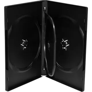 MediaRange DVD Case for 3 Discs, 14mm, Black, Pack 5