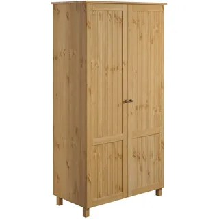 otto home Kleiderschrank OTTO HOME "Juventus, Drehtürenschrank, Schrank", beige (natur), B:97cm H:180cm T:51cm, Massivholz, Schränke, Kleiderschrank, mit 2 Türen, 97 cm breit, aus massiver Kiefer, FSC-zertifiziert