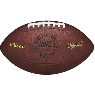 Wilson NFL Duke Throwback Football, Aus Verbundleder mit Retro-Design, Offizielle Größe, Farbe: Braun