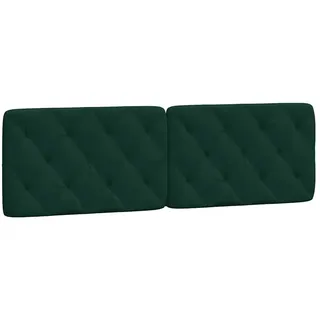 vidaXL Kissen für Kopfteil, Wandpolster Polsterpaneel Bettkopfteil, Rückenkissen Polsterkopfteil Wandkissen Schlafzimmer, Dunkelgrün, Polyester, 160 cm, 1620 mm, 48 cm, 60 mm - dunkelgrün