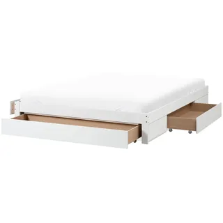 Beliani Bett 180/200 cm Dunkelbraun Giat - Holz , 180x200 cm , Schlafzimmer, Betten