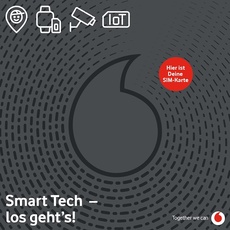 Vodafone Smart Tech M | eSIM | 500 Min, 100 SMS, 3 GB Daten, EU-Roaming | für Smartwatch, Kids Watches, Safety Watch | bis zu 350€ Amazon-Gutschein | 1 oder 24 Monate Laufzeit