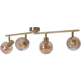 NÄVE Spot gold Glas, Metall, B/H/T: ca. 80x20x10 cm E14 4 Brennstellen - gold