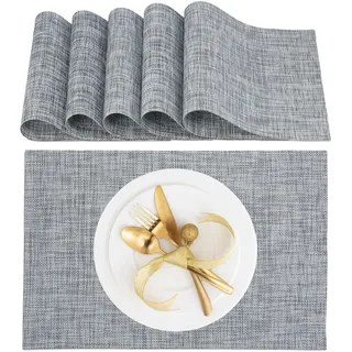 Relaxdays Tischset, 6tlg. Tischset (6 x, 30 cm,