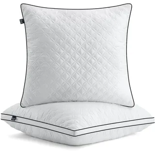 BedStory Kopfkissen 80x80cm 2er Set Kissen, Schlafkissen aus 2X1500g Mikrofasern, Atmungsaktive und waschbare Bettkissen,Ideal für Tiefen Erholsamen Schlaf,Öko-Tex Zertifiziert