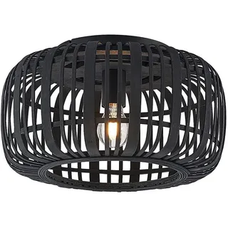 Lindby Deckenlampe Canyana (Landhaus, Vintage Rustikal) aus Holz (1 flammig E27) - Deckenleuchte Lampe Wohnzimmerleuchte