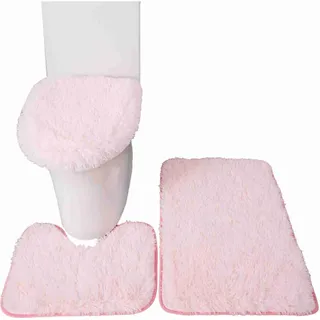 3PCS Bad Matte Wc Deckel Abdeckung U-Förmigen Teppich Nicht-Slip Weichen Boden Wasser Saugfähigen Solide Tür badezimmer Teppich Sitz Set