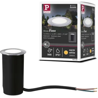Paulmann Außenleuchte Edelstahl 10,4 cm IP67 2W inkl. 1x2 Watt warmweiß