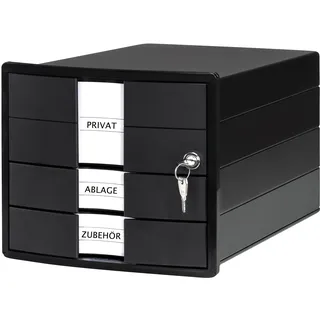 HAN Schubladenbox Impuls 28 x 36,7 x 23,5 cm 3-tlg. schwarz