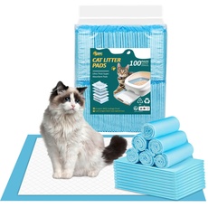 Ownpets Katzenstreu-Pads 45 x 33 cm, auslaufsicher, 6-lagig, Kätzchen-Trainingspads, Katzentoilette, Urinier-Pads mit super saugfähiger Oberfläche für Haustiere, 20 Stück Cat