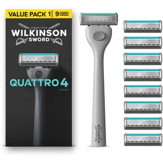 Wilkinson Quattro Rasierer + 8 Klingen