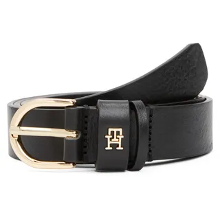 Tommy Hilfiger Essential EFFORTLESS 2.5 cm Ledergürtel schwarz, (Black), 80 cm