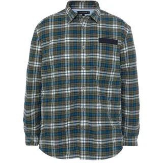Outdoorhemd TOMMY HILFIGER, Herren, Gr. S, N-Gr, bunt (putting grün, multi), Web, Obermaterial: 100% Baumwolle, kariert, Hemden Outdoorhemd, mit wärmender Polyesterfüllung